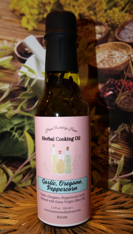 Garlic, Oregano, Peppercorn herb Cooking Oil